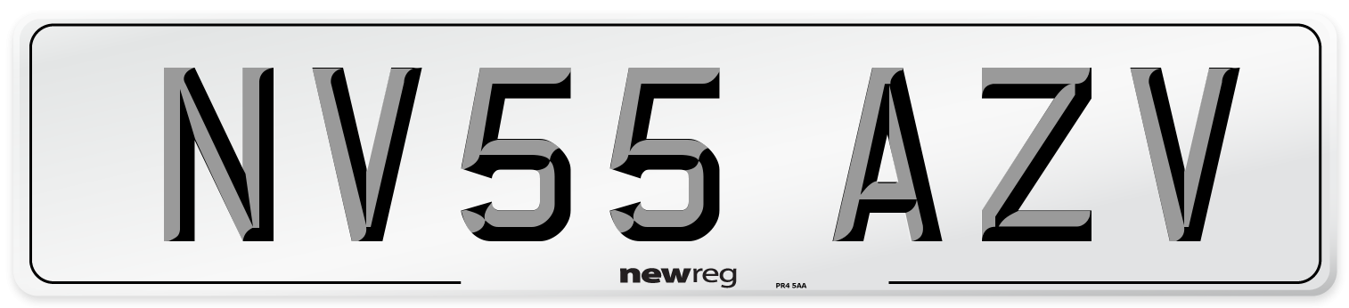 NV55 AZV Number Plate from New Reg